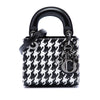 Secondhand Dior Micro Calfskin Houndstooth Embossed Macro Lady Dior