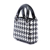 Secondhand Dior Micro Calfskin Houndstooth Embossed Macro Lady Dior