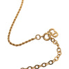 Dior Gold Plated Strass CD Logo Oval Pendant Necklace Secondhand