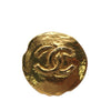 Chanel CC Gold Plated Round Clip On Earrings Secondhand