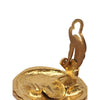 Chanel CC Gold Plated Round Clip On Earrings Secondhand