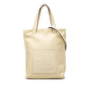 LOEWE Linen Embossed Calfskin Anagram Shopper Tote Secondhand