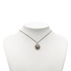 Chanel CC Brass Strass Flower Pendant Necklace Secondhand
