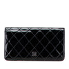 Chanel CC Quilted Patent L Yen Bifold Wallet Secondhand