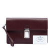 Prada Saffiano Push Lock Clutch Secondhand