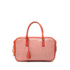Prada Woven Goatskin Madras Bauletto Handbag Secondhand