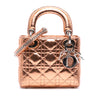 Dior Mini Metallic Crinkled Calfskin Cannage Lady Dior Secondhand