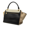 Celine Medium Tricolor Calfskin and Canvas Trapeze Satchel Secondhand
