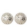 Chanel CC Brass Round Clip On Earrings Secondhand