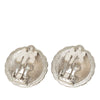 Chanel CC Brass Round Clip On Earrings Secondhand