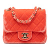 Secondhand Chanel Mini Square Classic Velvet Single Flap