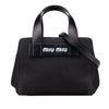 Miu Miu Small Canapa Canvas and leather Logo Satchel Secondhand