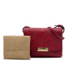 Burberry Embossed Grain Check Leather Langley Crossbody Secondhand