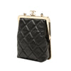 Chanel CC Quilted Acrylic and Lambskin Evening Clutch With Chain Secondhand