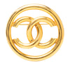Chanel CC Gold Plated Round Brooch Secondhand