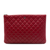 Secondhand Chanel Large Quilted Lambskin O Case Clutch