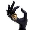 Gucci Gold Plated Lion Head Ring Secondhand