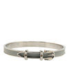 Hermès Palladium Plated Leather Belt Buckle Bangle Secondhand