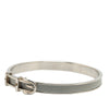 Hermès Palladium Plated Leather Belt Buckle Bangle Secondhand