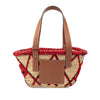 LOEWE Small Raffia Animal Embroidered Anagram Basket Tote Secondhand