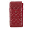 Secondhand Chanel CC Quilted Caviar Flat Phone Case Wallet Pouch