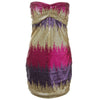 Versace Multicolor Strapless Sequined Mini Dress - '90s Second hand