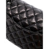 Secondhand Chanel Metallic Grey Quilted Leather Shoulder Bag - 2000s