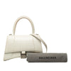 Secondhand Balenciaga Small Croc Embossed Leather Hourglass Top Handle Bag