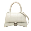 Secondhand Balenciaga Small Croc Embossed Leather Hourglass Top Handle Bag