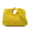 Secondhand Bottega Veneta Small Boucle Curly Raffia The Point Triangle Satchel