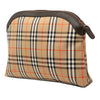 Secondhand Burberry Haymarket Check Canvas Clutch