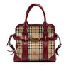 Secondhand Burberry Haymarket Check Coated Canvas Minford Portrait Satchel