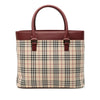 Secondhand Burberry House Check Canvas Tote