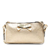 Secondhand Burberry Metallic Leather Peyton Bow Crossbody