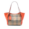 Secondhand Burberry Small Haymarket Check Canvas and Leather Canterbury Tote
