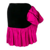 Secondhand Yves Saint Laurent Black and Fuchsia Skirt - '80s
