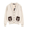 Vintage Louis Vuitton Logo Cardigan Cotton Beige Brown