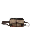 Secondhand Celine Macadam Canvas Double Pocket Belt Bag