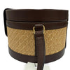 Secondhand Celine Medium Raffia and Calfskin Triomphe Tambour Crossbody