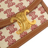 Secondhand Celine Teen Embroidered Canvas and Calfskin Triomphe Crossbody