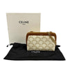 Secondhand Celine Triomphe Coated Canvas Clutch On Chain