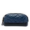 Secondhand Chanel Bicolor Quilted Aged Calfskin Gabrielle Cosmetic Pouch