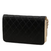 Secondhand Chanel Bicolor Satin Diamond Stitch Wallet On Chain