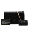 Secondhand Chanel Bicolor Satin Diamond Stitch Wallet On Chain