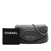 Secondhand Chanel CC Caviar Half Moon Wallet on Chain