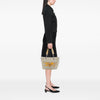 Secondhand Chanel CC Chocolate Bar Canvas Camellia No. 5 Tote
