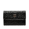 Secondhand Chanel CC Embossed Caviar Camellia Card Holder