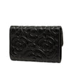 Secondhand Chanel CC Embossed Caviar Camellia Card Holder