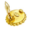 Secondhand Chanel CC Gold Plated and Enamel Button Clip On Earrings