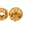 Secondhand Chanel CC Gold Plated Button Clip On Earrings